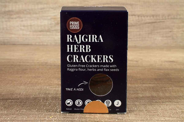 prime foods rajgira herb crackers 80 gm