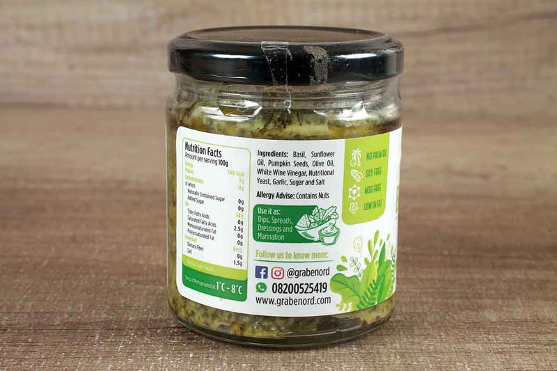 grabenord plant base basil pesto 160 gm