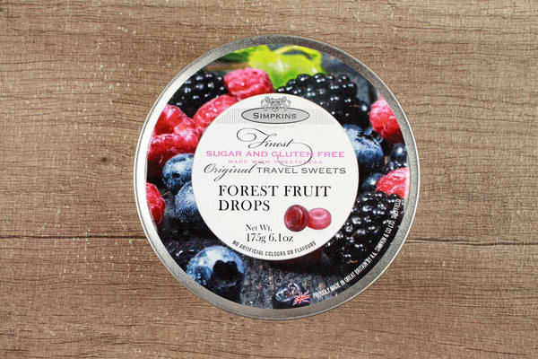 SIMPKINS SUGAR AND GLUTEN FREE FOREST FRUIT DROPS 175