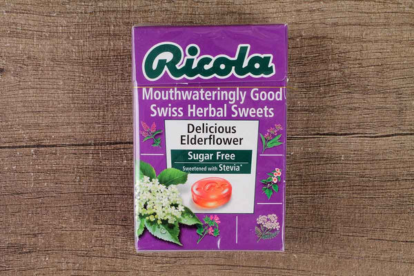 RICOLA DELICIOUS SUGAR FREE SWISS ALPINE HERBS ELDERFLOWERS 45
