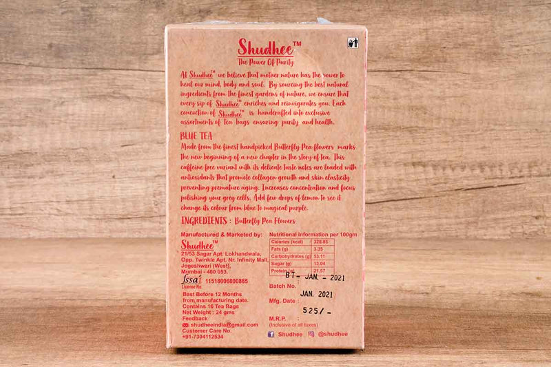 shudhee blue green tea 16 ba