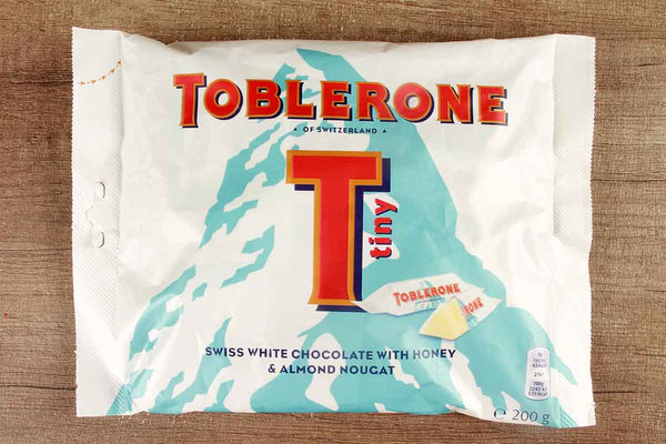 toblerone swiss white minis chocolate with honey and almond nougat 200
