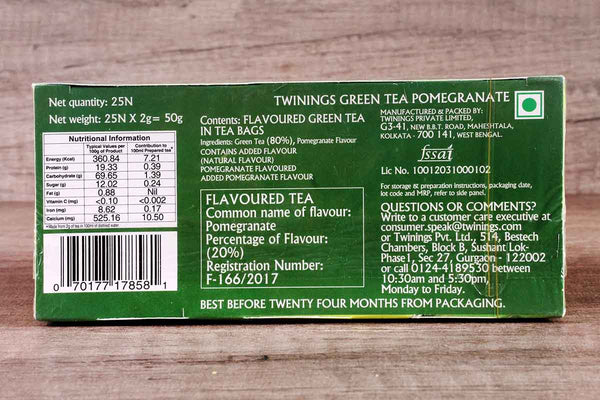 TWININGS POMEGRANATE GREEN TEA 25 BA