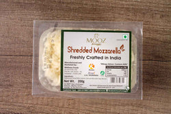 mooz plain shredded mozzarella cheese 200