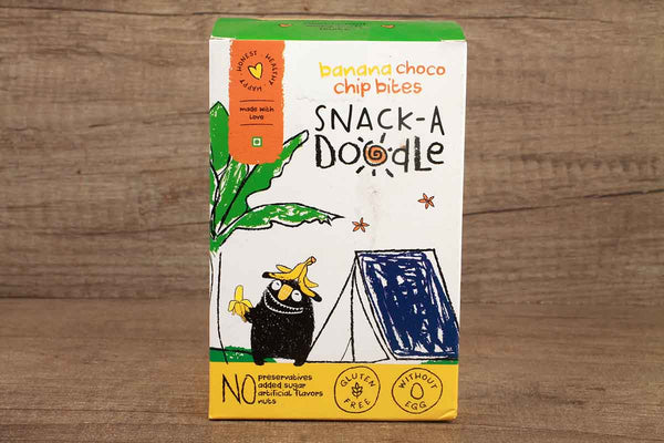 snack-a doodle banana choco chip bites cookies 150 gm