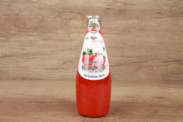 american delight strawberry basil seed drink 300 ml