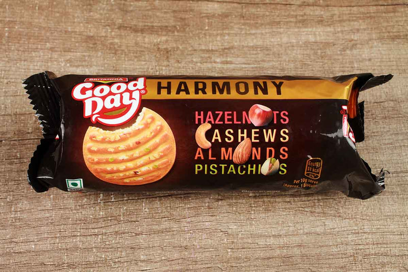 britannia good day harmony hazelnuts cashews almonds pistachios biscuits 120