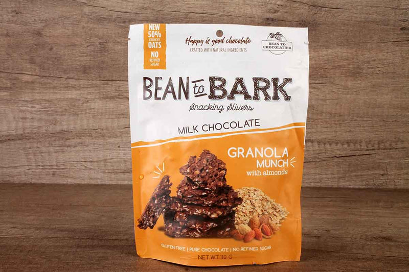 bean to bark granola munch with almond milk chocolate 110 gm