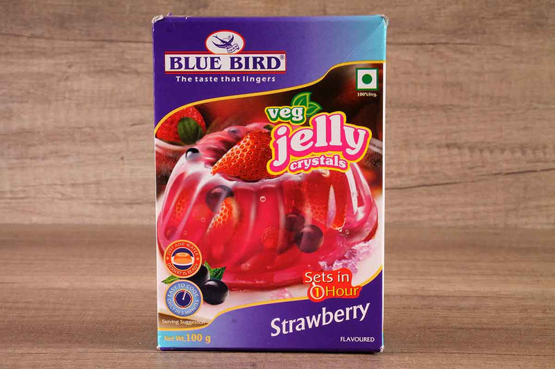 BLUE BIRD VEG JELLY CRYSTALS STRAWBERRY FLAVOURED 100