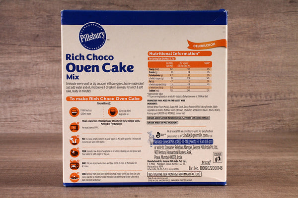 pillsbury eggless rich choco oven cake mix 285 gm