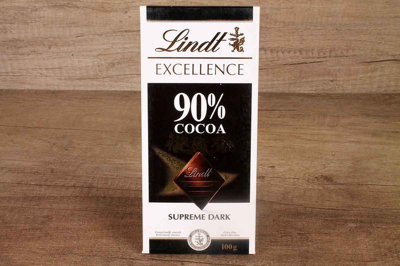 lindt excellence 90% cocoa supreme dark chocolate 100