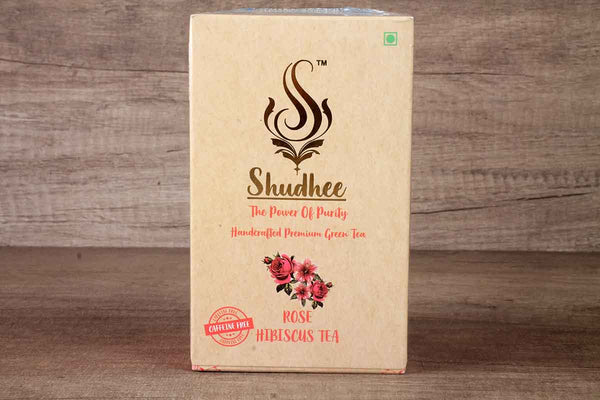 shudhee rose hibiscus green tea 16 bags