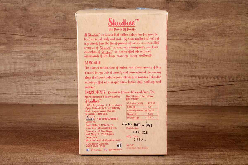 shudhee camomile green tea 16 ba