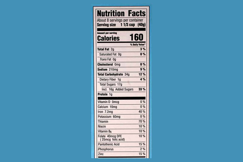 Oreo Cereal Nutrition Facts