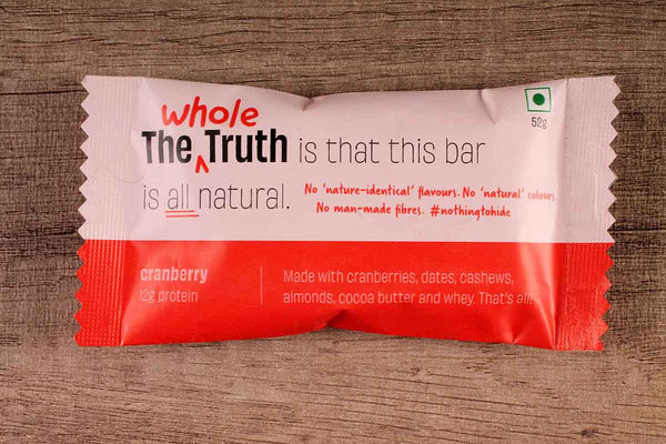WHOLE THE TRUTH CRANBERRY BAR 52