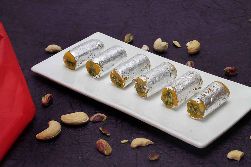 kesar pista roll sweets