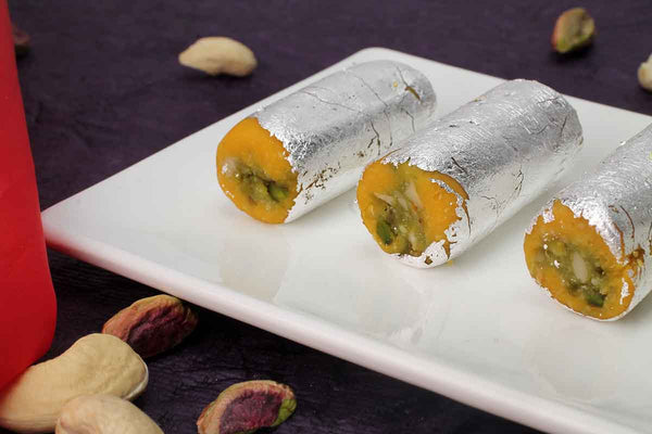 kesar pista roll sweets