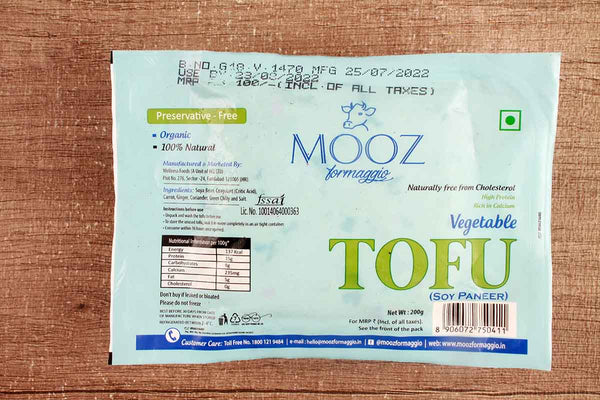 MOOZ TOFU ORGANIC VEGETABLE SOY PANEER 200