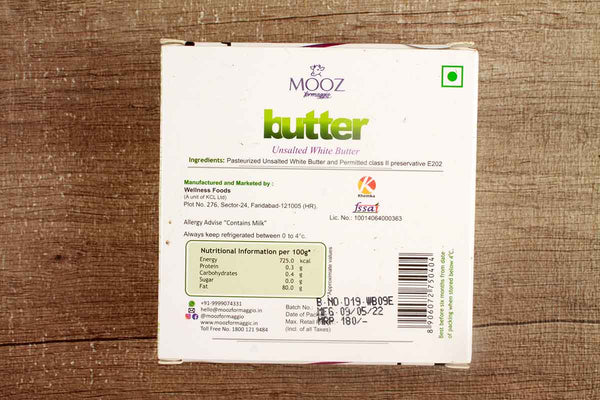 mooz unsalted white butter 150