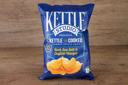 kettle studio rock sea salt and english vinegar potato chips 125