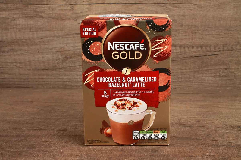 nescafe gold chocolate & caramelised hazelnut latte coffee 148