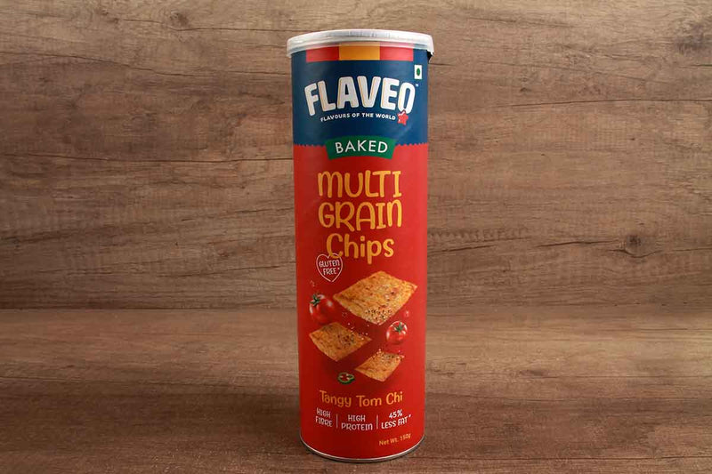flaveo tangy tom chi baked multi grain chips gluten free 150