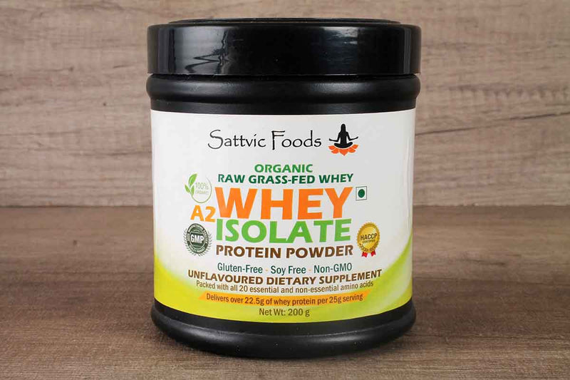sattvic foods whey isolate protein powder 200