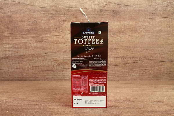 sapphire butter toffees assorted 375