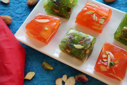 orange / green badami halwa sweets 500