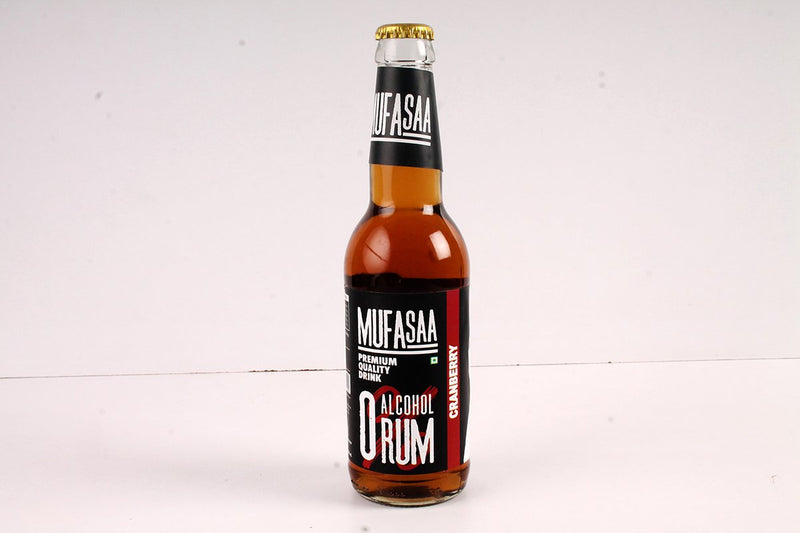 mufasaa 0 alcohol cranberry rum premium quality drink 300 ml