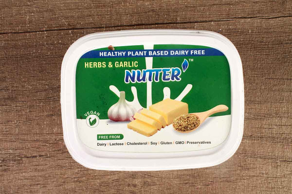 nutter healthy plant based dairy free herbs & garlic vegan butter 200 gm