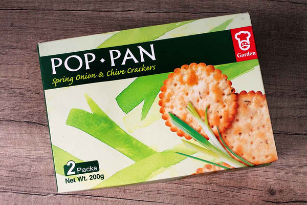 garden pop-pan spring onion crackers 200