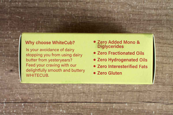 WHITE CUB VEGAN BUTTERY SMOOTH & CREAMY WHITE & UNSALTED 200 GM