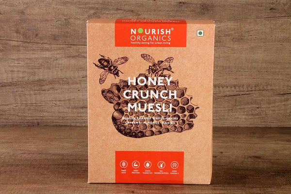 nourish organics honey crunch muesli 300