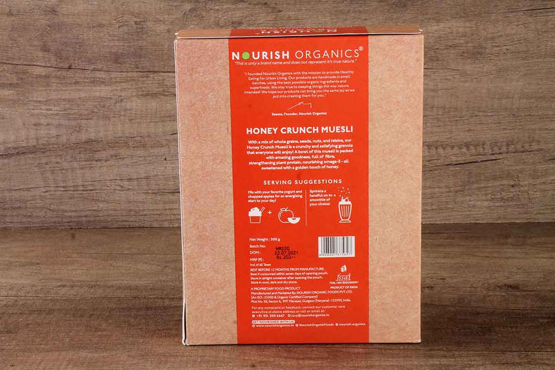 NOURISH ORGANICS HONEY CRUNCH MUESLI 300