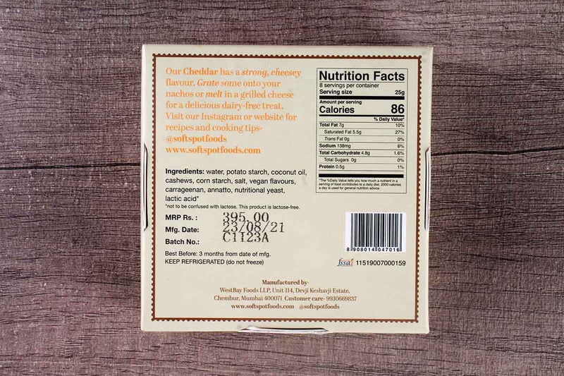 soft spot cheddar cheese 200 gm