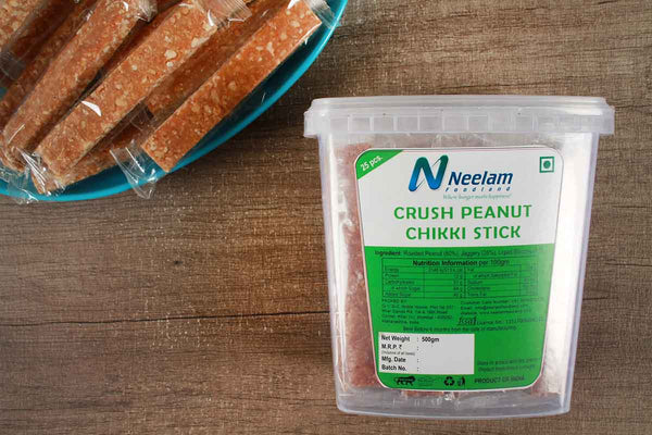 crush peanut chikki stick 500 gm