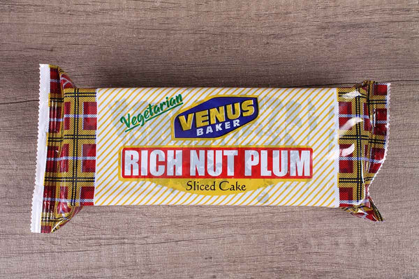 venus bekar vegetarian rich nut plum sliced cake 200