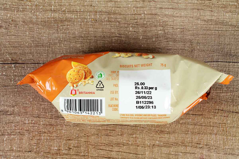 britannia nutri choice oats orange biscuits 75