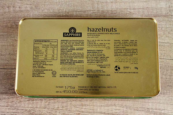SAPPHIRE HAZELNUTS MILK CHOCOLATE 175