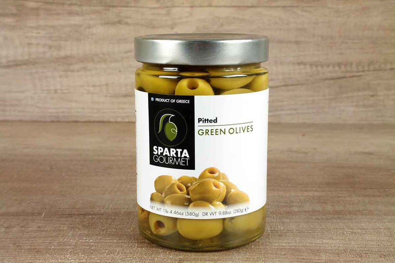 SPARTA GOURMET PITTED GREEN OLIVES 580