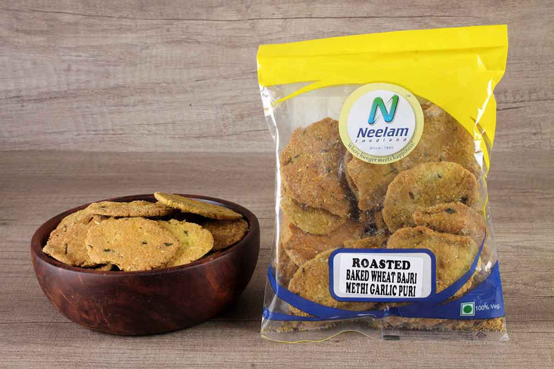 ROASTED BAKED BAJRI METHI GARLIC PURI 1