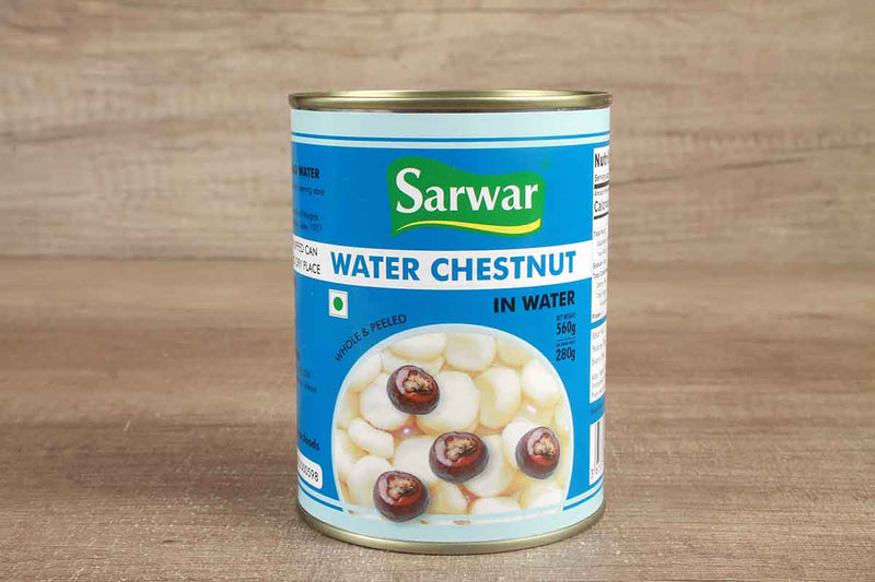 sarwar water chestnuts in water 560 gm