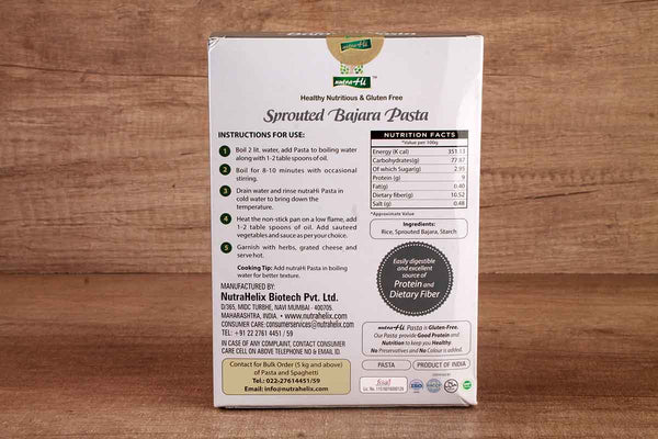 NUTRI HI GLUTEN FREE SPROUTED BAJARA PASTA 250