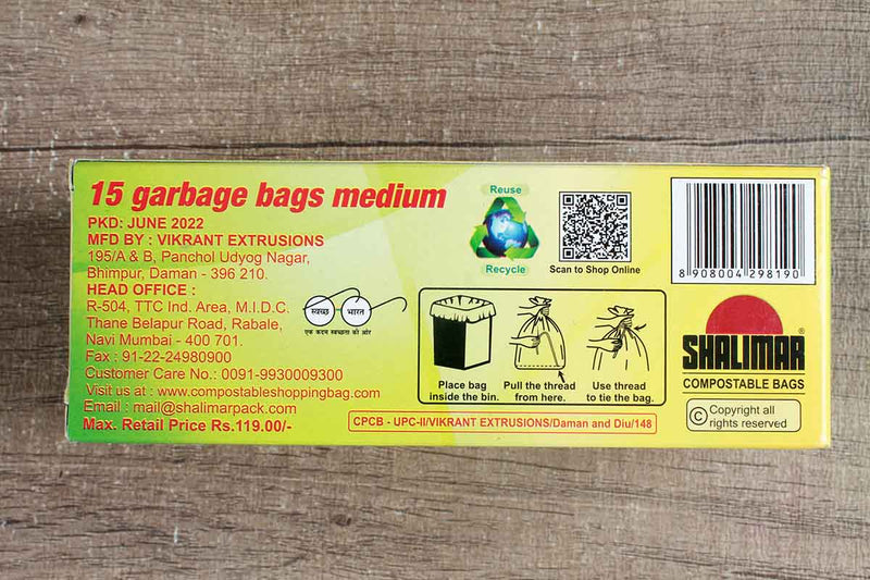 shalimar eco medium garbage bag 15 pieces