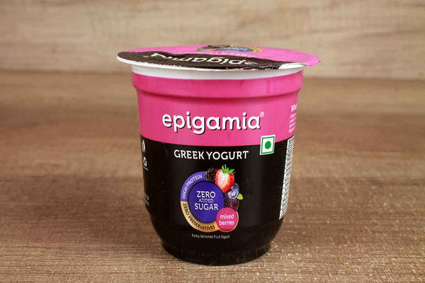 epigamia greek yogurt mixed berries no added sugar 110