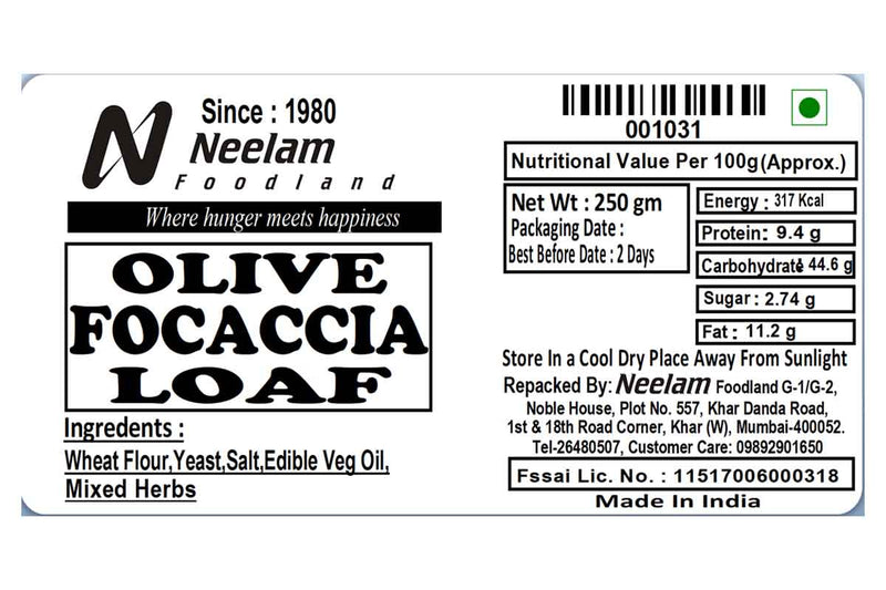 OLIVE LOAF BREAD 250