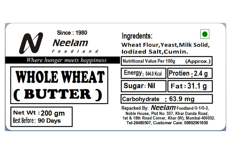 WHOLE WHEAT BUTTER 200