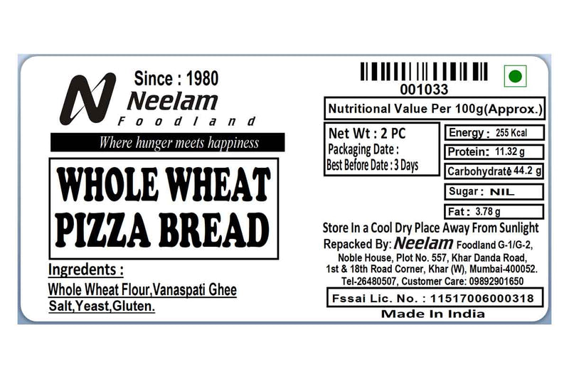 WHOLE WHEAT PIZZA BREAD 2